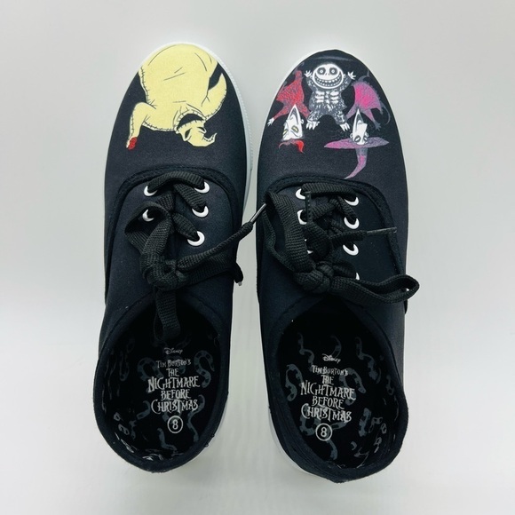 DISNEY THE NIGHTMARE BEFORE CHRISTMAS BLACK SNEAKERS SIZE 8 - Picture 15 of 16